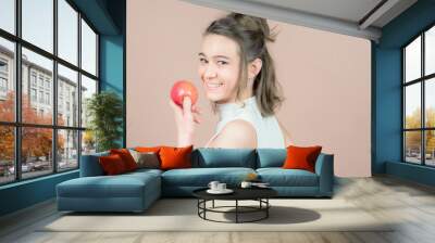 girl with an apple Wall mural