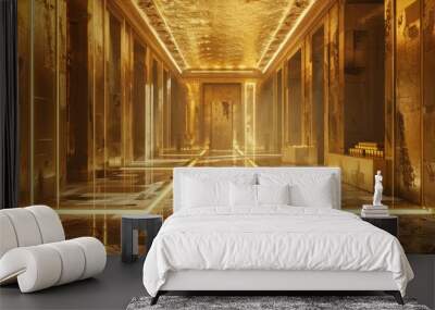 The gold room where the bank's gold is well stored. Wall mural