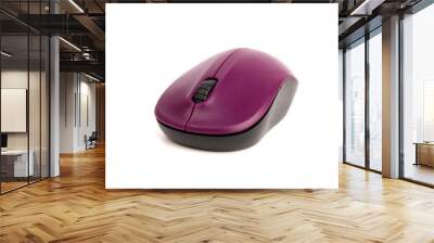 Wireless computer mouse isolated on white background Wall mural