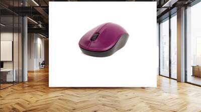 Wireless computer mouse isolated on white background Wall mural