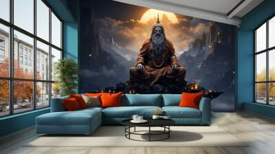 Guru purnima india holiday conceptual backdrop Wall mural