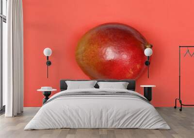 fresh mango fruits red on white background. Wall mural