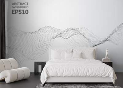 Abstract background with wavy texture. Distortion of space. Wall mural