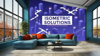 Isometric vector illustration Wall mural