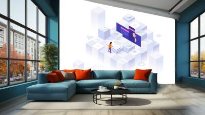 Isometric Vector Illustration Wall mural