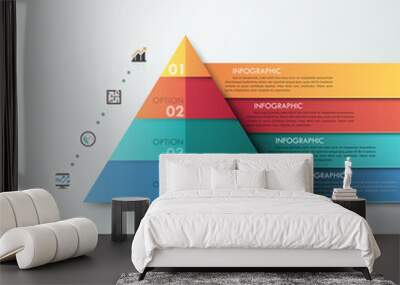 Modern infographic option banner Wall mural