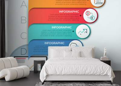 Modern infographic option banner Wall mural