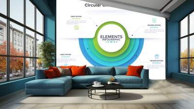 Modern Infographic Options Banner Wall mural