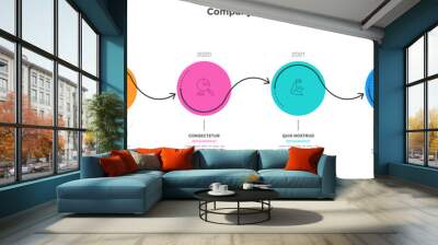 Modern Infographic Options Banner Wall mural