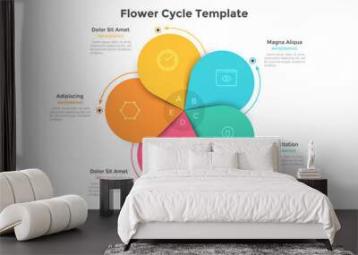 Modern Infographic Options Template Wall mural