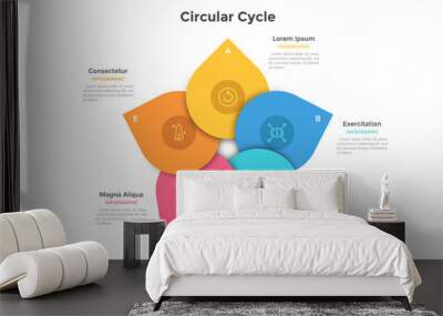 Modern Infographic Template Wall mural