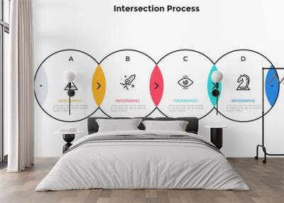 Modern Infographic Template Wall mural