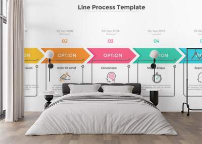 Modern Infographic Template Wall mural