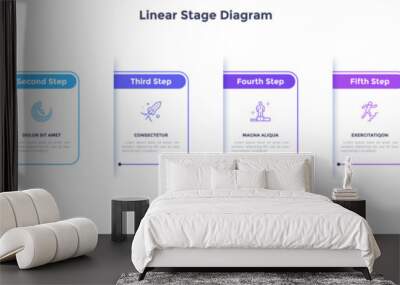 Modern Infographic Vector Template Wall mural