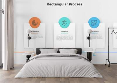 Modern Infographic Vector Template Wall mural