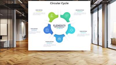 Modern Infographic Vector Template Wall mural