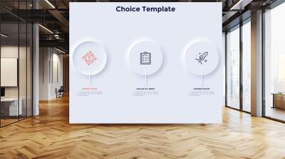 Modern Infographic Vector Template Wall mural