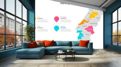 Modern Infographic Vector Template Wall mural