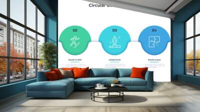 Modern Infographic Vector Template Wall mural