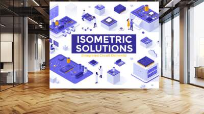 Modern Isometric Vector Template Wall mural