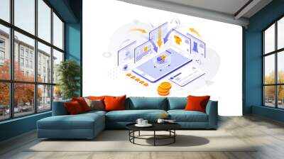 Vector Isometric Concept Wall mural