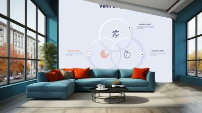 Vector Neumorphism Infographic Wall mural