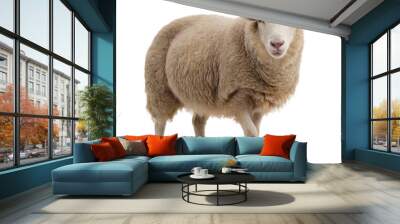 Sheep isolated on a Transparent Background Wall mural