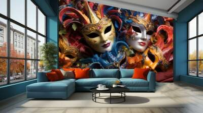 Venetian carnival masks. carnival concept, masks, events Wall mural