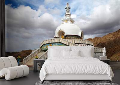 Shanti Stupa Leh Ladakh | Leh Ladakh | India through my lens Wall mural