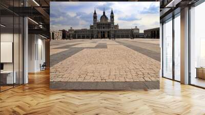 A view of Almudena Cathedral, Spain Wall mural