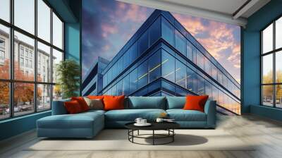 modern office building with glass windows Wall mural