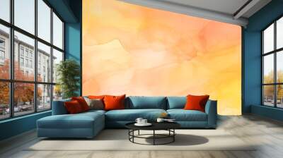 watercolor background of yellow and orange color combination Wall mural