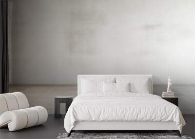 A sparse room with a grey concrete wall and a hardwood floor in tints and shades of brown. The minimalist design features a large rectangle window with a view of the road surface Wall mural