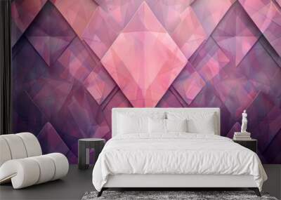 Abstract Background with Geometric Diamond Pattern Wall mural