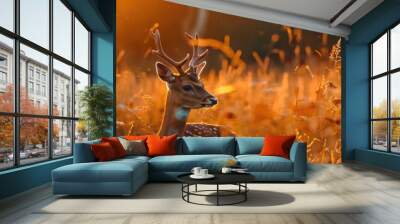 Adorable Wildlife in Natural Habitat Wall mural