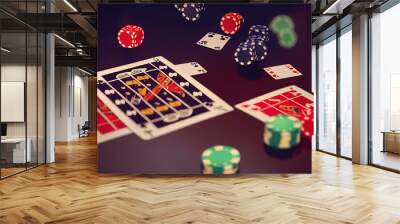 casino bingo 3d render 3d rendering illustration Wall mural