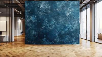 Close up of dark blue concrete background Wall mural