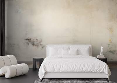 Cream colored concrete wall with textured paint background Wall mural