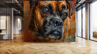 Dog breed Boxer Wall mural