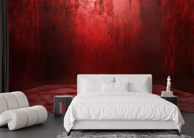 Halloween Theme Red Background with Scary Bloody Walls Wall mural