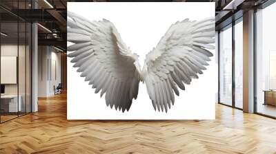 isolated white wing of an angel Wall mural