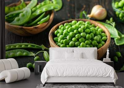 Organic Green Pea Fresh and Ready to Eat Wall mural