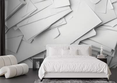 piles of plain white paper Wall mural