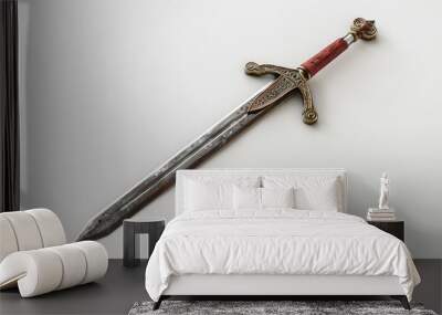 Short sword on white background Wall mural