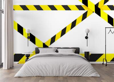 Seamless pattern with warning tape Wall mural