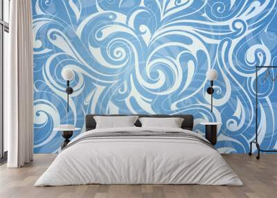 Water swirls ornament Wall mural