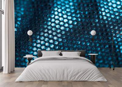 Close-up fabric. covered with reflective dots that give the image its glitter. Wall mural