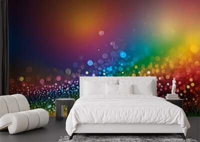 Abstract background rainbow colors Colorful universe background, ai Wall mural