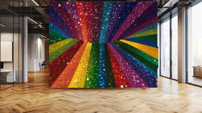 Abstract background rainbow colors Colorful universe background, ai Wall mural