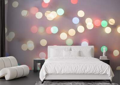 Blue and pink blur background colorful bokeh Wall mural